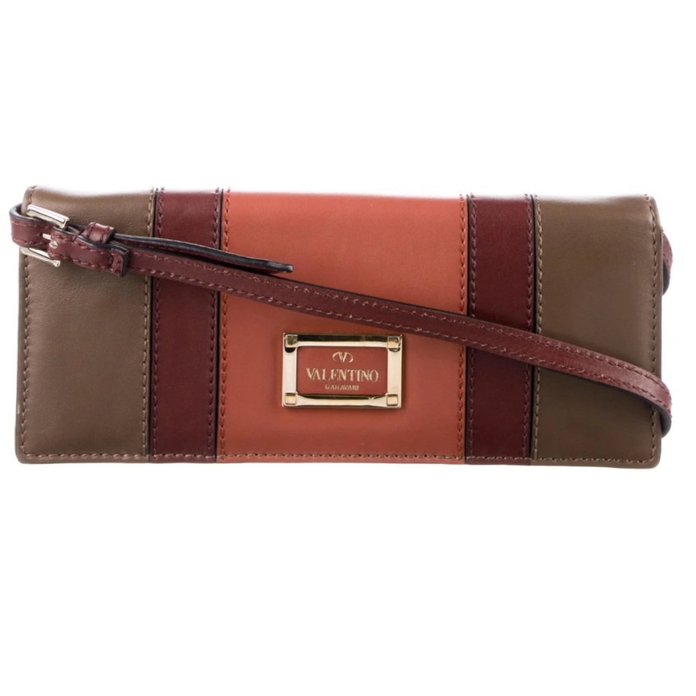 RARE Valentino Leather Color Block Shoulder Bag